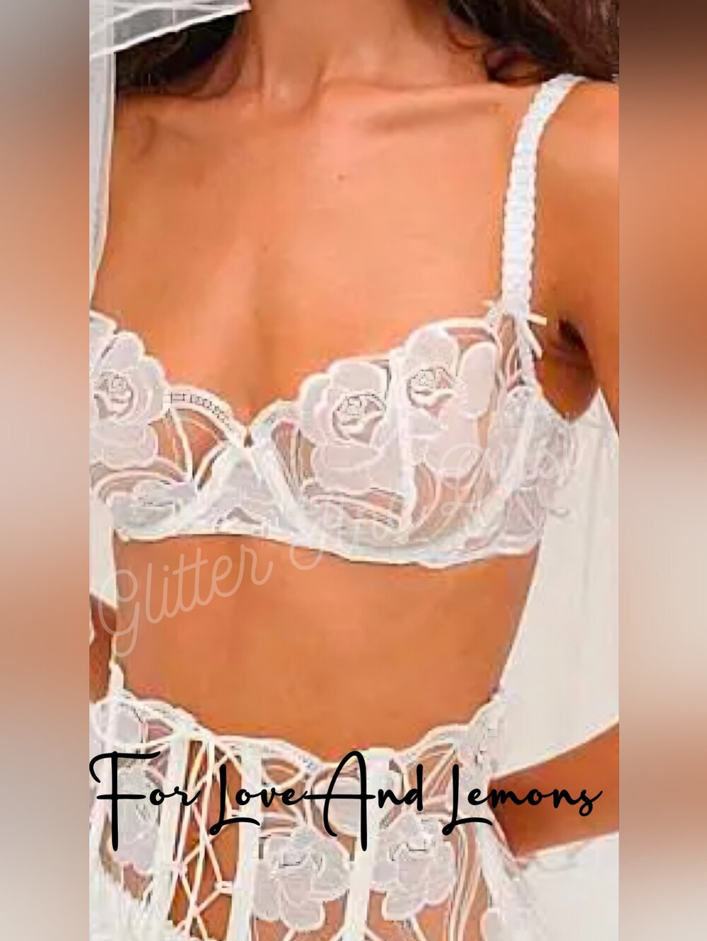 For Love And Lemons Blushing Bride White Bridal Bra